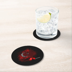 Dessous De Verre Rond Drapeau de la Turquie