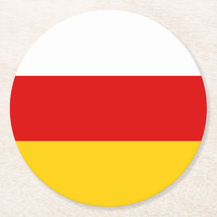 Dessous De Verre Rond Drapeau de l'Ossétie du Sud