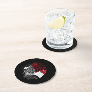 Dessous De Verre Rond drapeau de Malte