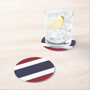 Dessous De Verre Rond Drapeau de Thaïlande