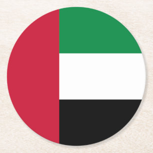 Dessous De Verre Rond Drapeau des Émirats arabes unis