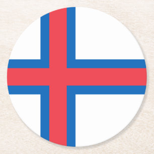 Dessous De Verre Rond Drapeau des îles Féroé