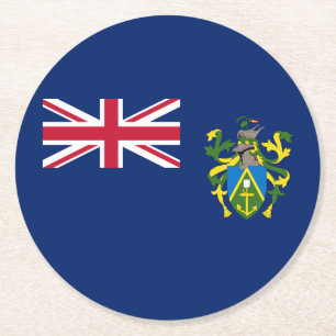 Dessous De Verre Rond Drapeau des îles Pitcairn