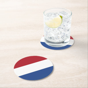 Dessous De Verre Rond Drapeau des Pays-Bas