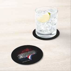 Dessous De Verre Rond Drapeau des Pays-Bas