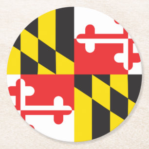 Dessous De Verre Rond Drapeau du Maryland
