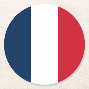 Dessous De Verre Rond Drapeau français