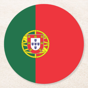 Dessous De Verre Rond Drapeau Portugal