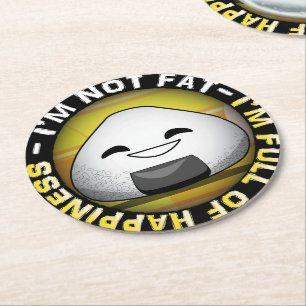 Dessous De Verre Rond Drôle riceball japonais