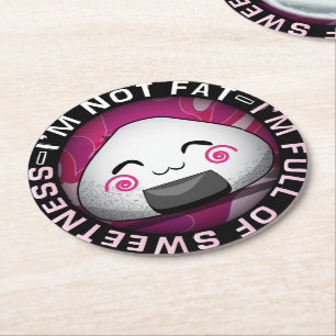 Dessous De Verre Rond Drôle riceball japonais