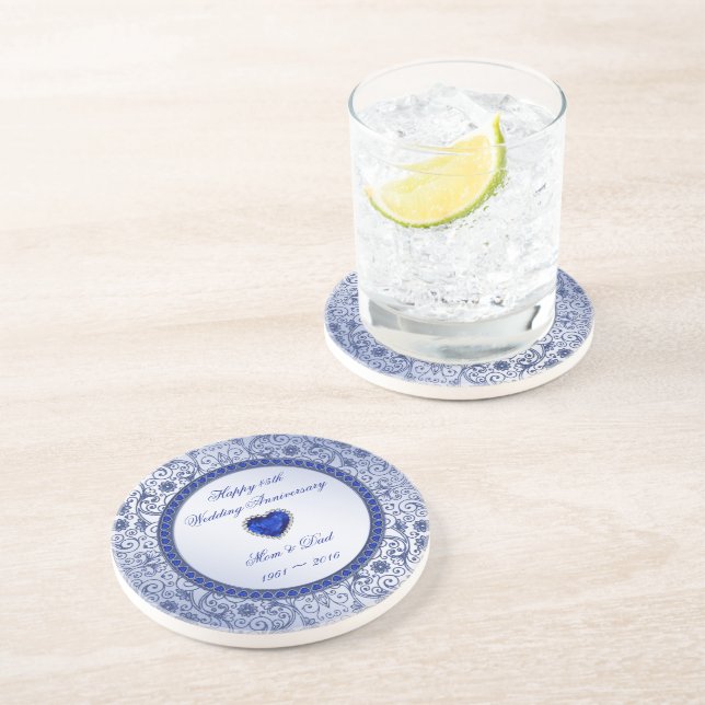 Dessous de verre rond du 45e anniversaire du Maria (Côté)