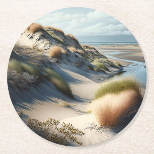 Dessous De Verre Rond Dunes dorées