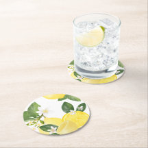 Elégant Chic Aquarelle Lemon Summer Garden