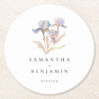 Elégant Mariage d'aquarelle florale Iris