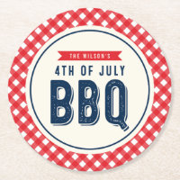 En vichy rouge et bleu 4 juillet BBQ