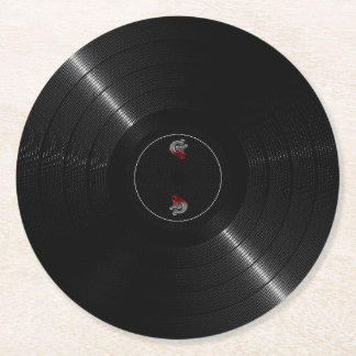 Dessous De Verre Rond Enregistrement de vinyle