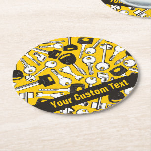 Dessous De Verre Rond Ensemble de clés Arrière - plan