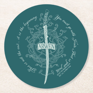 Dessous De Verre Rond Épée elfique ARWEN™ Citation