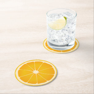 Dessous De Verre Rond Été Orange Citrus