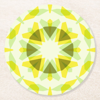 Dessous De Verre Rond Etoile verte Jaune Lumineuse Décor Dopamine Art Ki