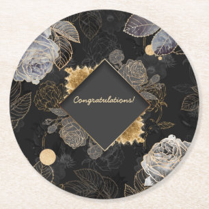 Dessous De Verre Rond Événement floral personnalisable