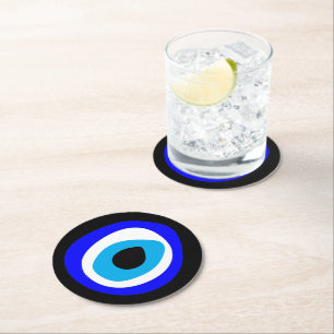 Dessous De Verre Rond Evil Eye Talisman & arabe Amulet /turc, grec