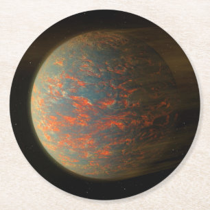 Dessous De Verre Rond Exoplanet 55 Cancri E Et Sa Surface Moulée