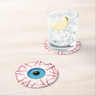Dessous De Verre Rond Eyeball déplaisant Bloodshot
