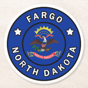 Dessous De Verre Rond Fargo Dakota du Nord