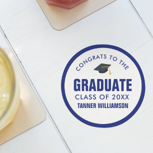Dessous De Verre Rond Félicitations Graduate Casquette Classe 20XX Bold 