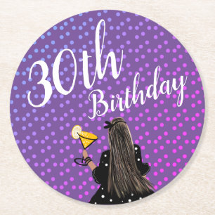 Dessous De Verre Rond Femme Cocktail Mode Beauté 30 ans