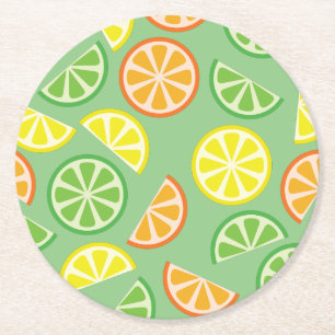 Dessous De Verre Rond Fête d'anniversaire de Citrus Slice