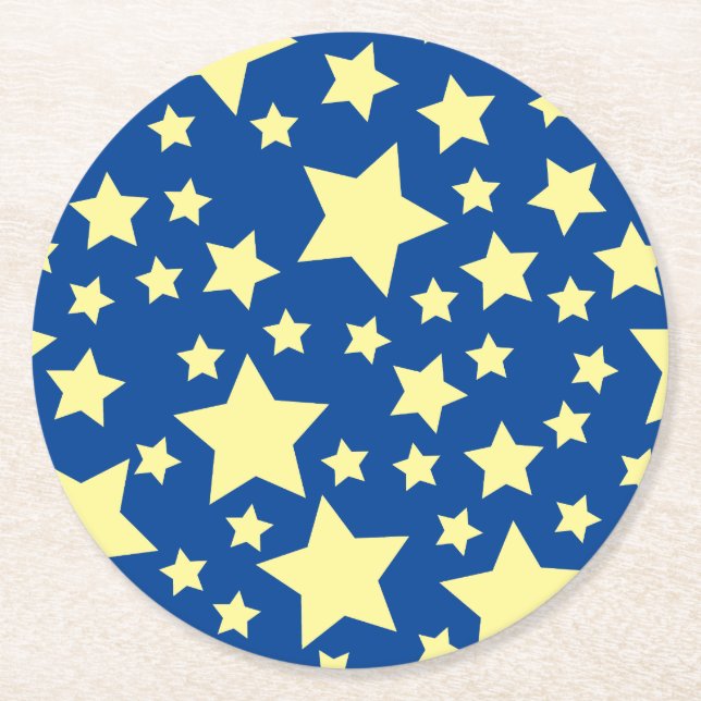 Dessous De Verre Rond Fête d'anniversaire de l'étoile (Devant)