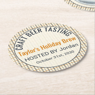 Dessous De Verre Rond Fête de Dégustation de Bière Artisanale Automne Am