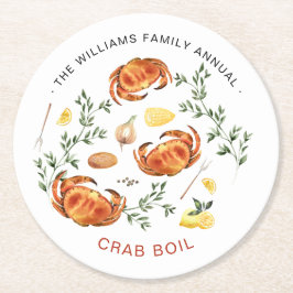 Dessous De Verre Rond Fête estivale de crabes bouillis | Cuisine en plei