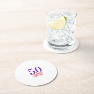 Dessous De Verre Rond Fêtez la 50ème fabuleuse fête