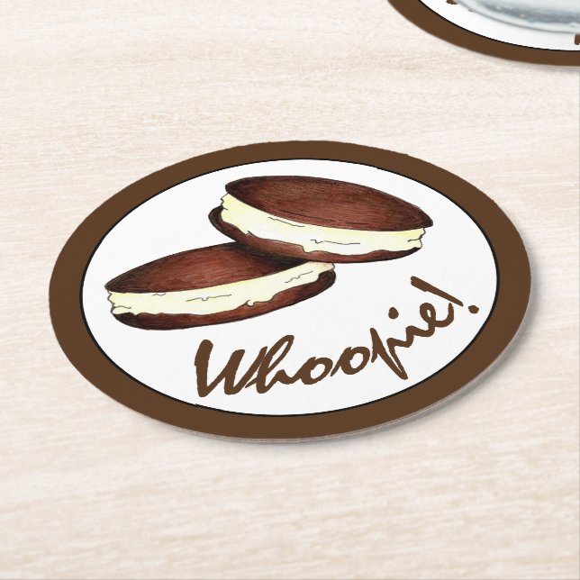 Dessous De Verre Rond Fêtons ! Whoopie Pies fête d'anniversaire (Incliné)