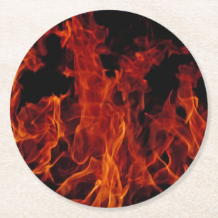 Dessous De Verre Rond Feu