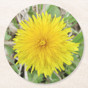 Dessous De Verre Rond Fier Dandelion Fleur.