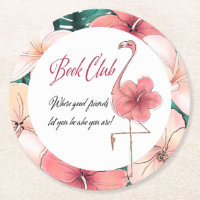 Flamant rose chic de ver de livre de bibliophile