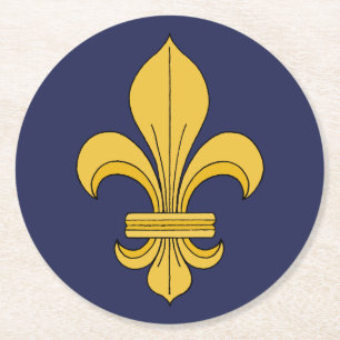 Dessous De Verre Rond Fleur de lis