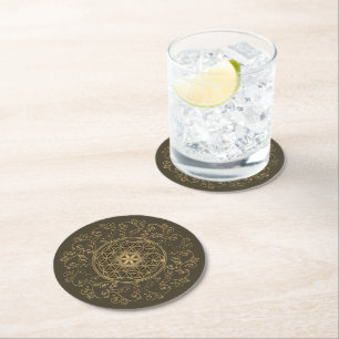 Dessous De Verre Rond Fleur De Vie - Ornements Vintages Mandala 2