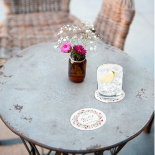 Dessous De Verre Rond Fleur du Jardin français