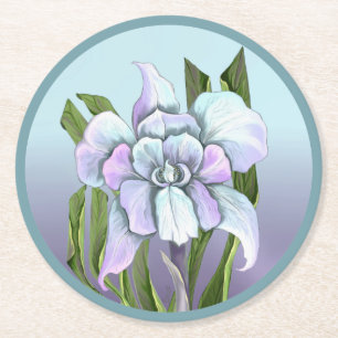Dessous De Verre Rond Fleur Smeraldo