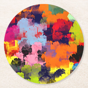 DESSOUS DE VERRE ROND FLEURS D'ÉTÉ