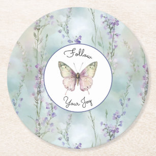 Dessous De Verre Rond Fleurs Lavande Jolies Romantiques