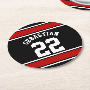 Dessous De Verre Rond Football Jersey Novelty Nom personnalisé