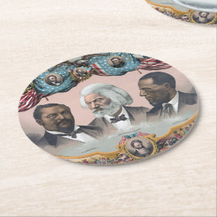 Dessous De Verre Rond Fr3d3rick Bailey Douglass avec Black Abolitionnist