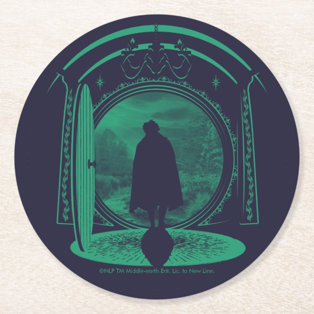 Dessous De Verre Rond FRODO™ Leaving THE SHIRE™ Silhouette (Devant)