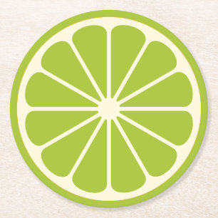 Dessous De Verre Rond Fruit de chaux